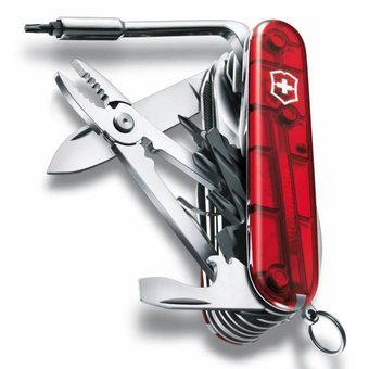  Нож перочинный Victorinox CyberTool L (1.7775.T) 91мм 39функций красный полупрозрачный 