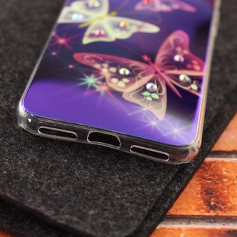  УЦ Накладка силикон принт+стразы iphone7/8 (ПУ) 