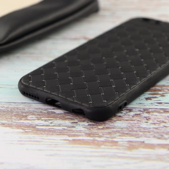  УЦ Накладка силикон AF iphone6 плетен.+стразы чёрный (ПУ) 