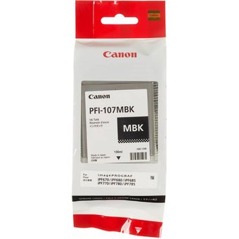  Картридж PFI-107MBK Canon 1iPF680/685/780/785, 130ml (О) матовый черный 6704B001 