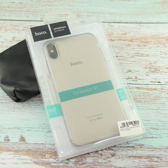  УЦ Чехол HOCO Light для iPhone XS Max чёрный (ПУ) 