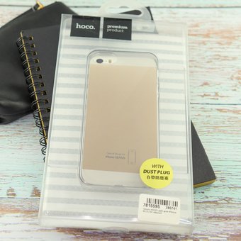  УЦЧехол HOCO Light для iPhone SE/5/5S чёрный (ПУ) 