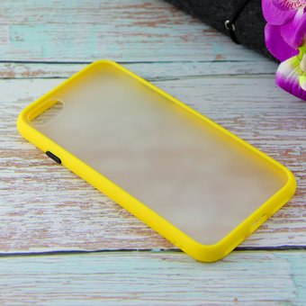  УЦ Чехол-накладка KEEPMONE для iPhone 7/8 жёлтый (ПУ) 