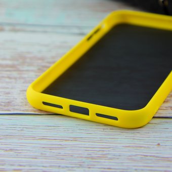  УЦ Чехол-накладка KEEPMONE для iPhone XR жёлтый (ПУ) 