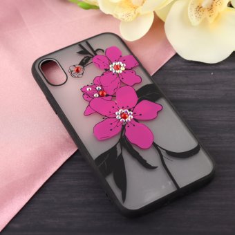  УЦ Чехол Матовый Фиалка для iPhone X/XS сиреневый (ПУ) 