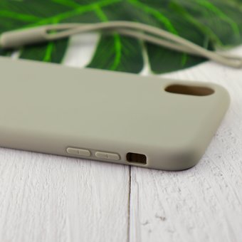  УЦ Чехол Матовый резиновый для iPhone XR серый (ПУ) 