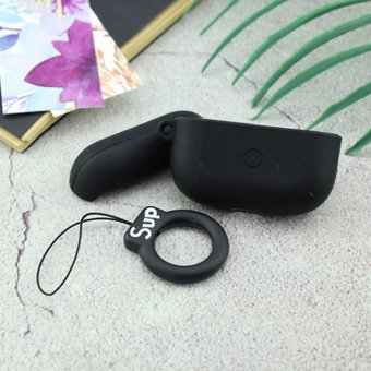  УЦ Чехол для AirPods Pro Sup (чёрный) (ПУ) 