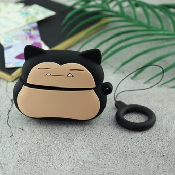  УЦ Чехол для AirPods Pro Снорлакс (чёрный) (ПУ) 