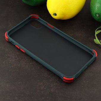  УЦ Чехол ARMOUR для iPhone XR черно-зелёный (ПУ) 