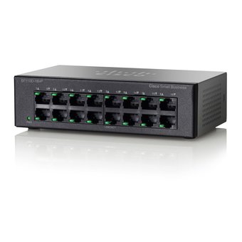  Коммутатор Cisco SB SF110D-16HP 16-Port 10/100 PoE Desktop Switch 