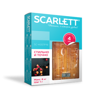  Весы кухонные Scarlett SC-KS57P19 рисунок 