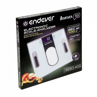  Весы напольные Endever Aurora-553 голубой 