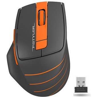  Мышь A4 Fstyler FG30S серый/оранжевый 