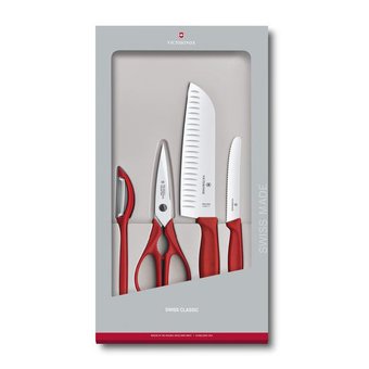  Набор ножей Victorinox Swiss Classic Kitchen (6.7131.4G) 4шт красный 