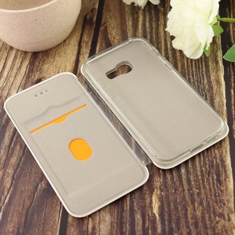  УЦ Чехол-книга для Samsung A3 2017/A320 /отдел под пластик.карту,силикон/ rose (ПУ) 