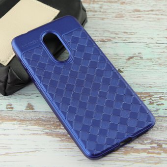  УЦ Накладка силиконовая FastFocus плетен.xiaomi redmi5 синий (ПУ) 