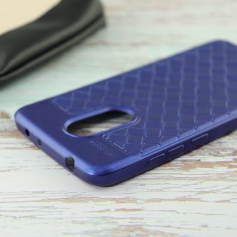  УЦ Накладка силиконовая FastFocus плетен.xiaomi redmi5 синий (ПУ) 