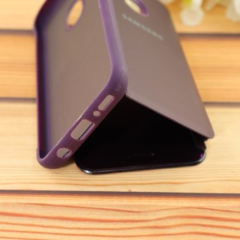  УЦ Чехол-книга Clear View /крышка-зеркало,силикон/ для Samsung A40 (2019) фиолетовый (ПУ) 