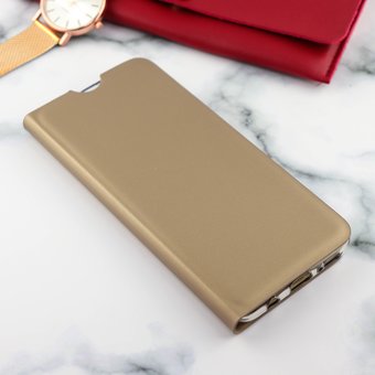  УЦ Чехол-книжка Wallet Cover для Samsung A20/A30 (золото) (ПУ) 