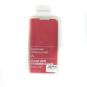  УЦ Чехол-книжка Wallet Cover для Samsung A40 (красный) (ПУ) 