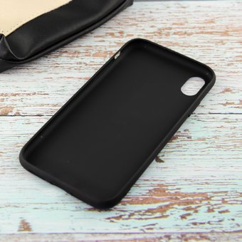  УЦ Накладка силиконовая матовая для Iphone XR чёрный (ПУ) 