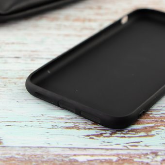  УЦ Накладка силиконовая матовая для Iphone XR чёрный (ПУ) 