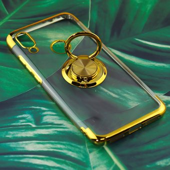  УЦ Чехол силиконовый с кольцом для Xiaomi Redmi 7 золото (ПУ) 