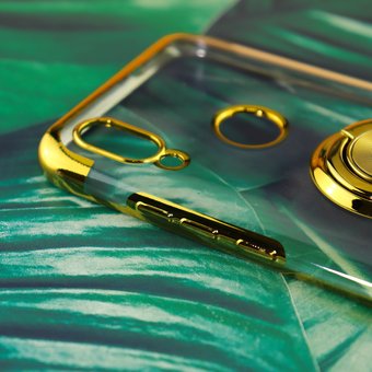  УЦ Чехол силиконовый с кольцом для Xiaomi Redmi 7 золото (ПУ) 