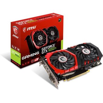  Видеокарта MSI GeForce GTX 1050 Ti Gaming X 4G PCI-E nVidia GeForce GTX 1050TI 4096Mb 128bit GDDR5 1290/7108 DVIx1/HDMIx1/DPx1/HDCP Ret 