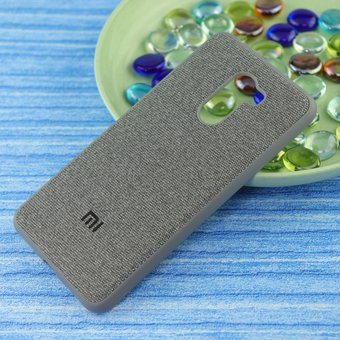 УЦ Чехол-накладка Original /силикон.джинс,иск.кожа/ для Xiaomi Pocophone F1 серый (ПУ) 