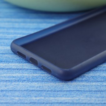  УЦ Чехол-накладка Original /силикон.джинс,иск.кожа/ для Xiaomi Mi-8 LiTE (2018) темно-синий (ПУ) 
