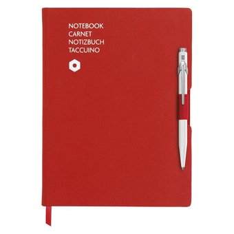  Записная книжка Carandache Office (8491.403) красный A5 192стр. в линейку в компл.:ручка шариковая 849 белый 