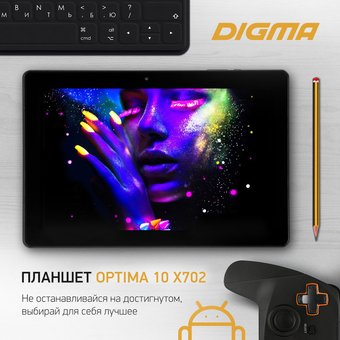  Планшет Digma Optima 10 X702 4G SC9863 (TS1228PL) (1.6) 8C RAM3Gb ROM32Gb 10.1" IPS 1280x800 3G 4G Android 10.0 черный 