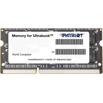  ОЗУ 4Gb 1600MHz Patriot PSD34G1600L81S RTL PC3-12800 CL11 SO-DIMM 204-pin 1.35В dual rank 