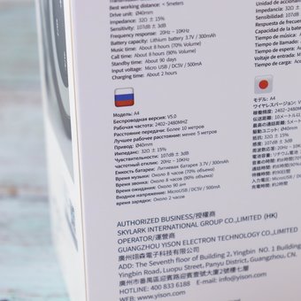  Наушники bluetooth YISON Celebrat A4 (серый) 