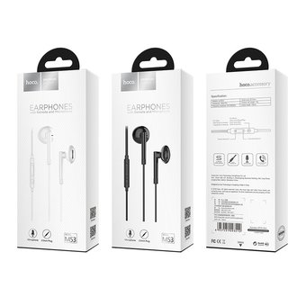 Наушники HOCO M53 Exquisite sound wired earphones with mic black 