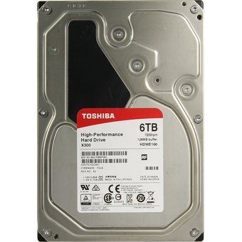  HDD Toshiba X300 High Performance, Retail (HDWE160EZSTA) 3.5" 6.0TB 7200rpm Sata3 128MB 