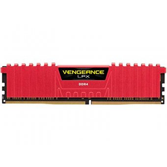 ОЗУ Corsair Vengeance LPX Red (CMK8GX4M1A2400C16R) 8GB DDR4-2400 PC4-19200, CL16 (16-16-16-39), 1.2V, XMP, retail 