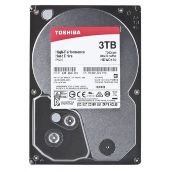 HDD Toshiba P300 High Performance, Retail (HDWD130EZSTA) 3.5" 3.0TB 7200rpm Sata3 64MB 