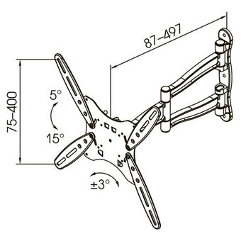  Кронштейн Kromax TECHNO-5 белый 