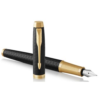 Ручка перьевая Parker IM Premium F323 (1931646) Black GT F перо сталь нерж подар.кор. 