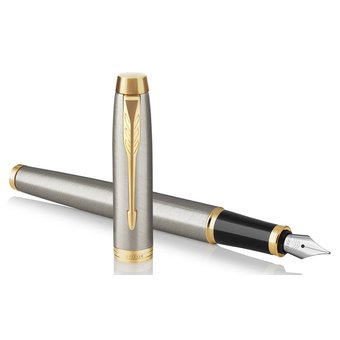  Ручка перьевая Parker IM Core F321 (1931649) Brushed Metal GT F перо сталь нерж подар.кор. 