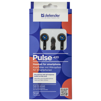  Наушники DEFENDER Pulse 420 Black/Blue 63423 