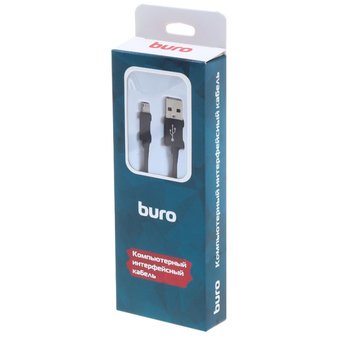  Дата-кабель Buro BHP RET LGHT-B micro 1м черный 
