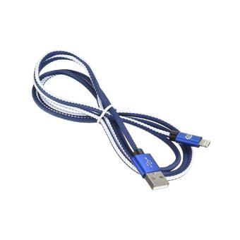  Дата-кабель Digma Lightning 1.2м синий 