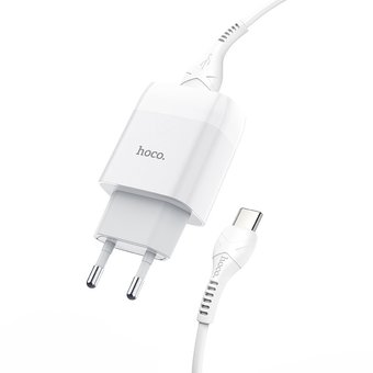 СЗУ HOCO 73A Glorious 2USB +Type-C, 2.4A, белый 