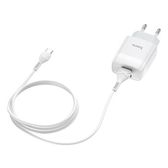  СЗУ HOCO 73A Glorious 2USB +Type-C, 2.4A, белый 