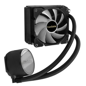  СВО ExeGate EX293456RUS BlackWater-120.PWM.ARGB 3 PIN 5V ADDRESSABLE RGB подсветка, LGA2066/2011/1366/1150/1151/1155/1156 