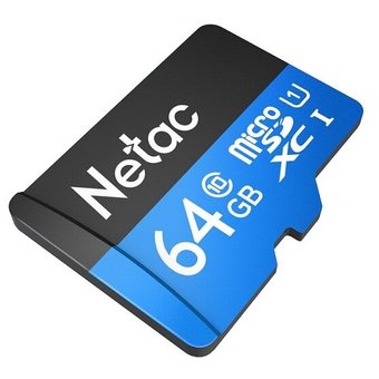  Карта памяти microSDXC Netac P500 (NT02P500STN-064G-R) 64GB (с SD адаптером) 80MB/s 