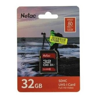  Карта памяти SDHC Netac Class 10 UHS-I P600 (NT02P600STN-032G-R) 32Gb 